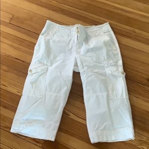 Banana republic white capris size 10
